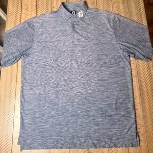 FJ Footjoy Heathered Dark Gray Mens Polo Golf Shirt Size XL Short Sleeve 1013